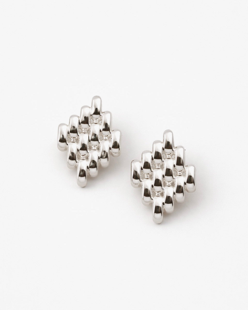 Willow Statement Earrings in Silver Tone