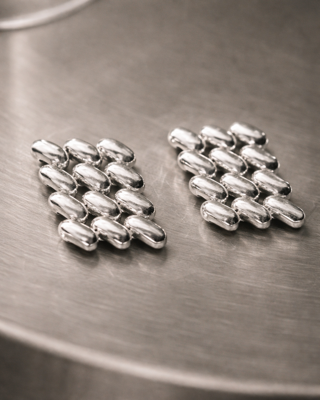 Willow Statement Earrings in Silver Tone