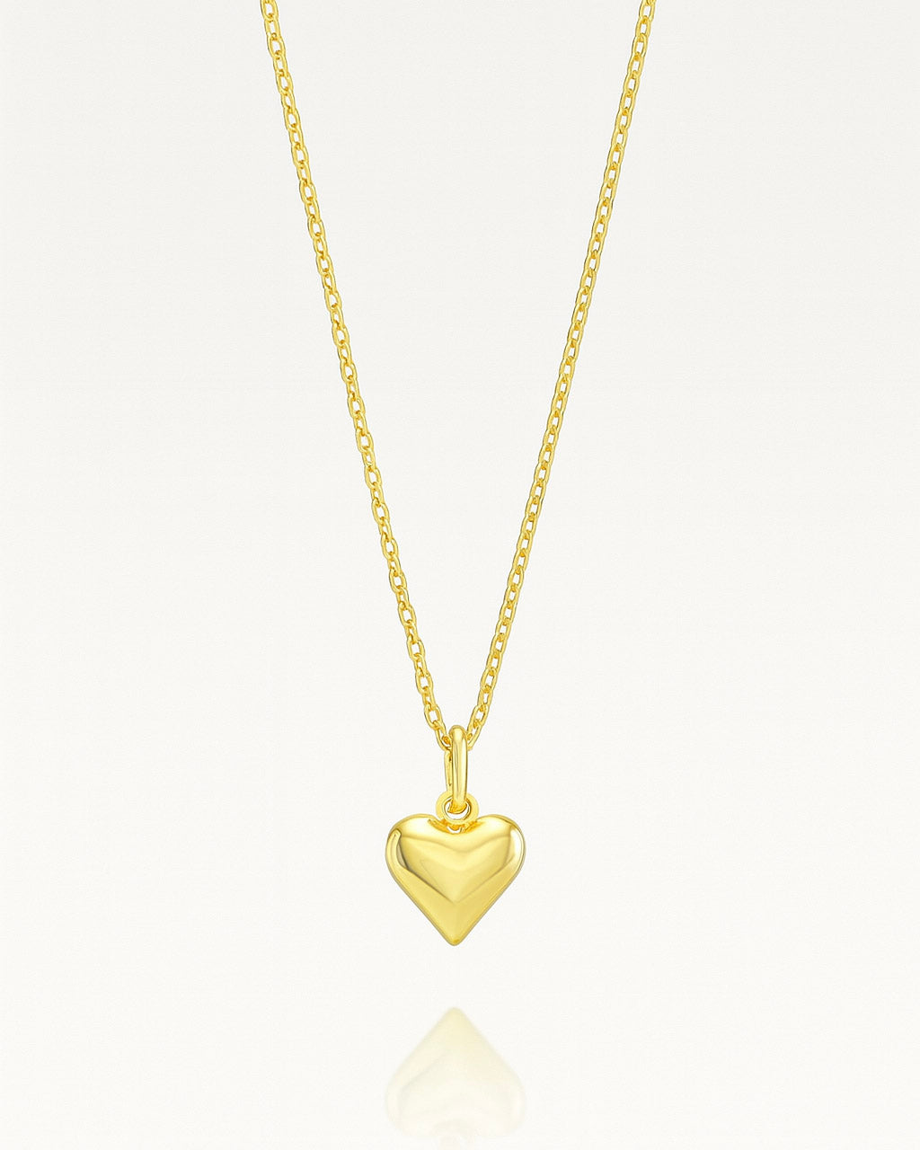 Lisa Puffed Heart Necklace