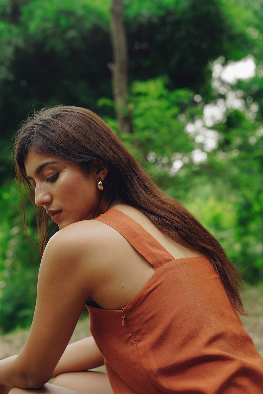 Emma Halter Tank Top - Rust