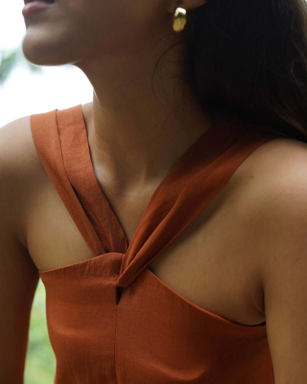 Emma Halter Tank Top - Rust