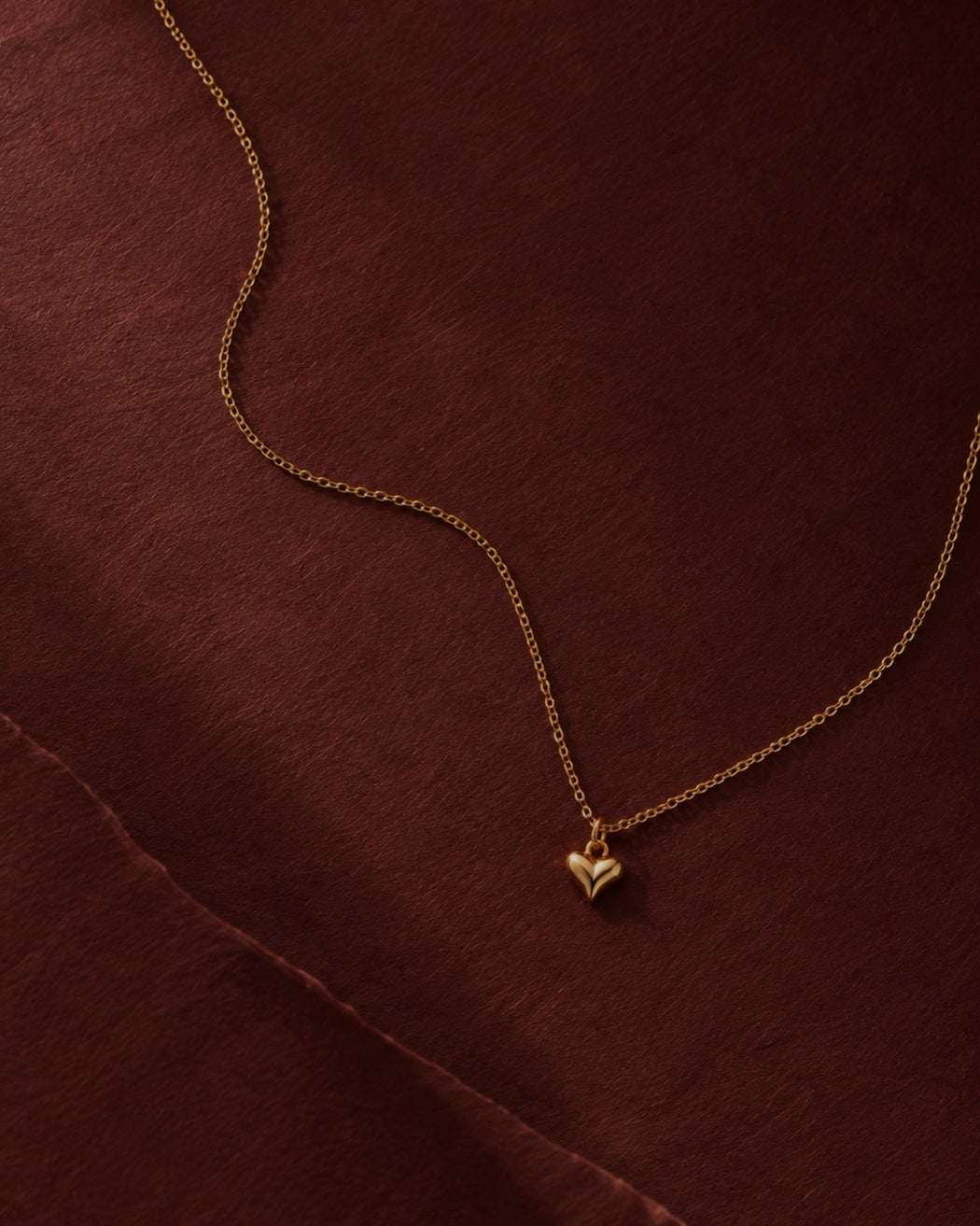 Lisa Puffed Heart Necklace