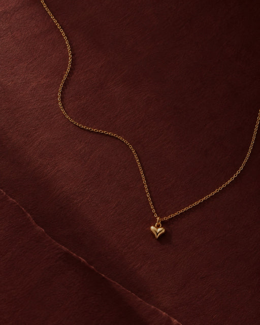 Lisa Puffed Heart Necklace