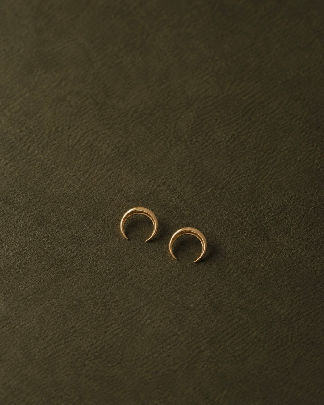 Selene Inverted Crescent Moon Earrings