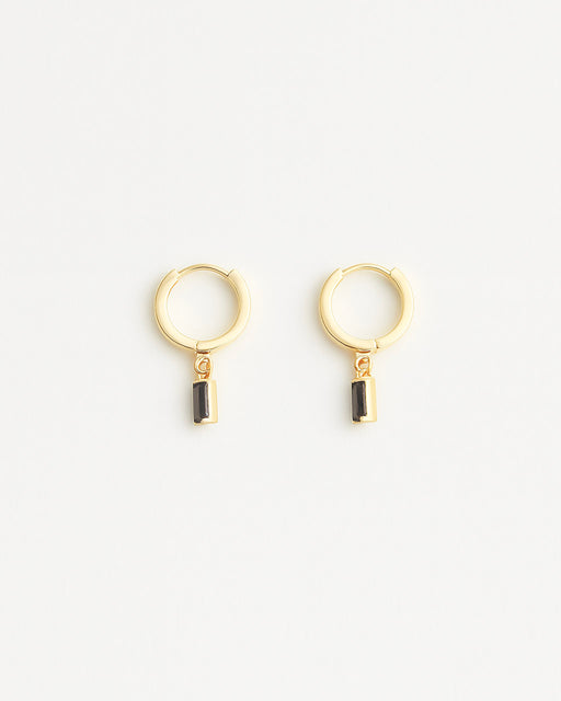 Scarlett gold drop earrings in 16K gold-plated brass displayed on neutral background