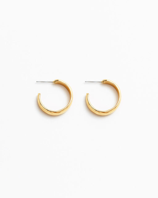Finley hammered gold hoop earrings