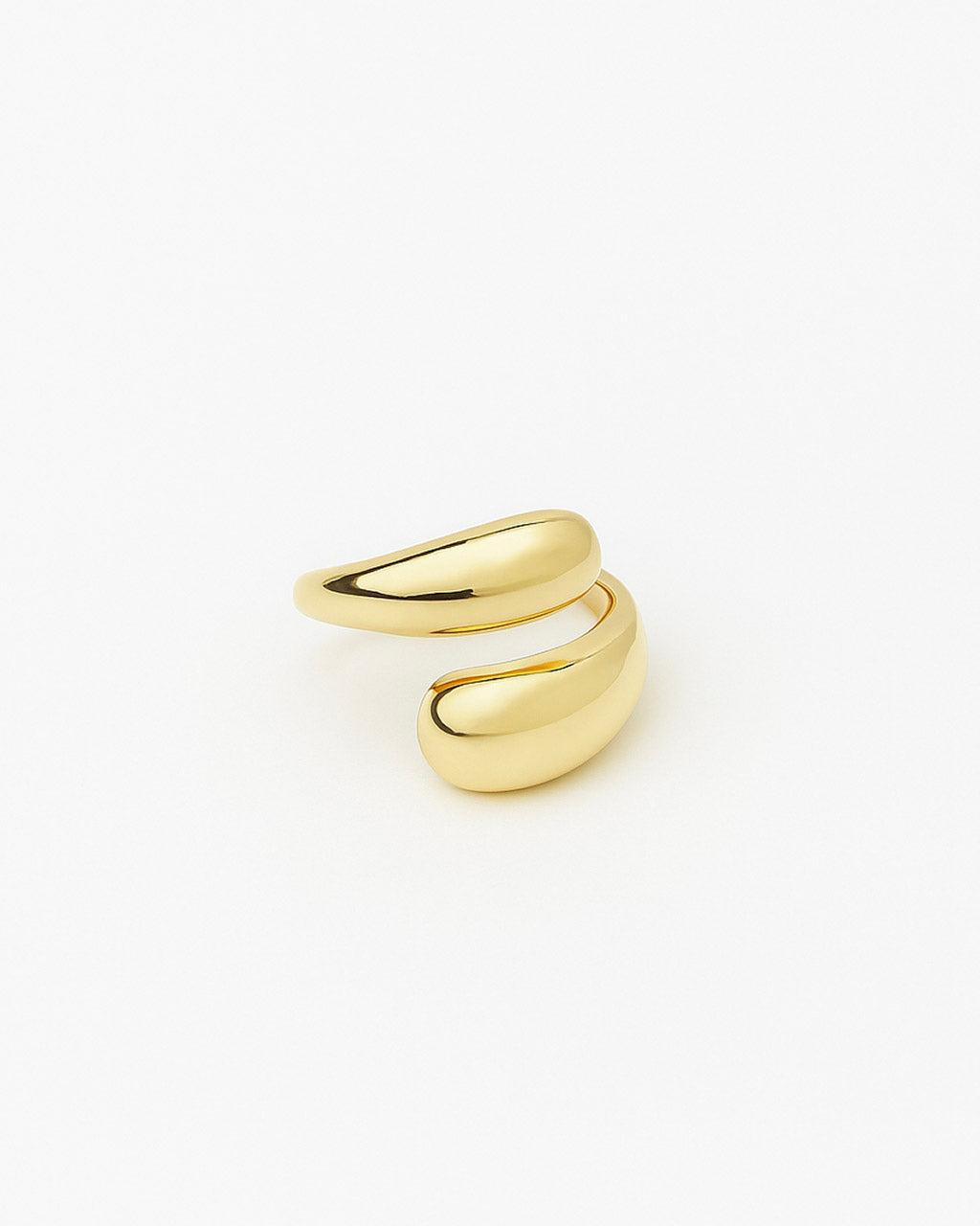 Close‑up of Giselle sculptural statement ring in 18k gold