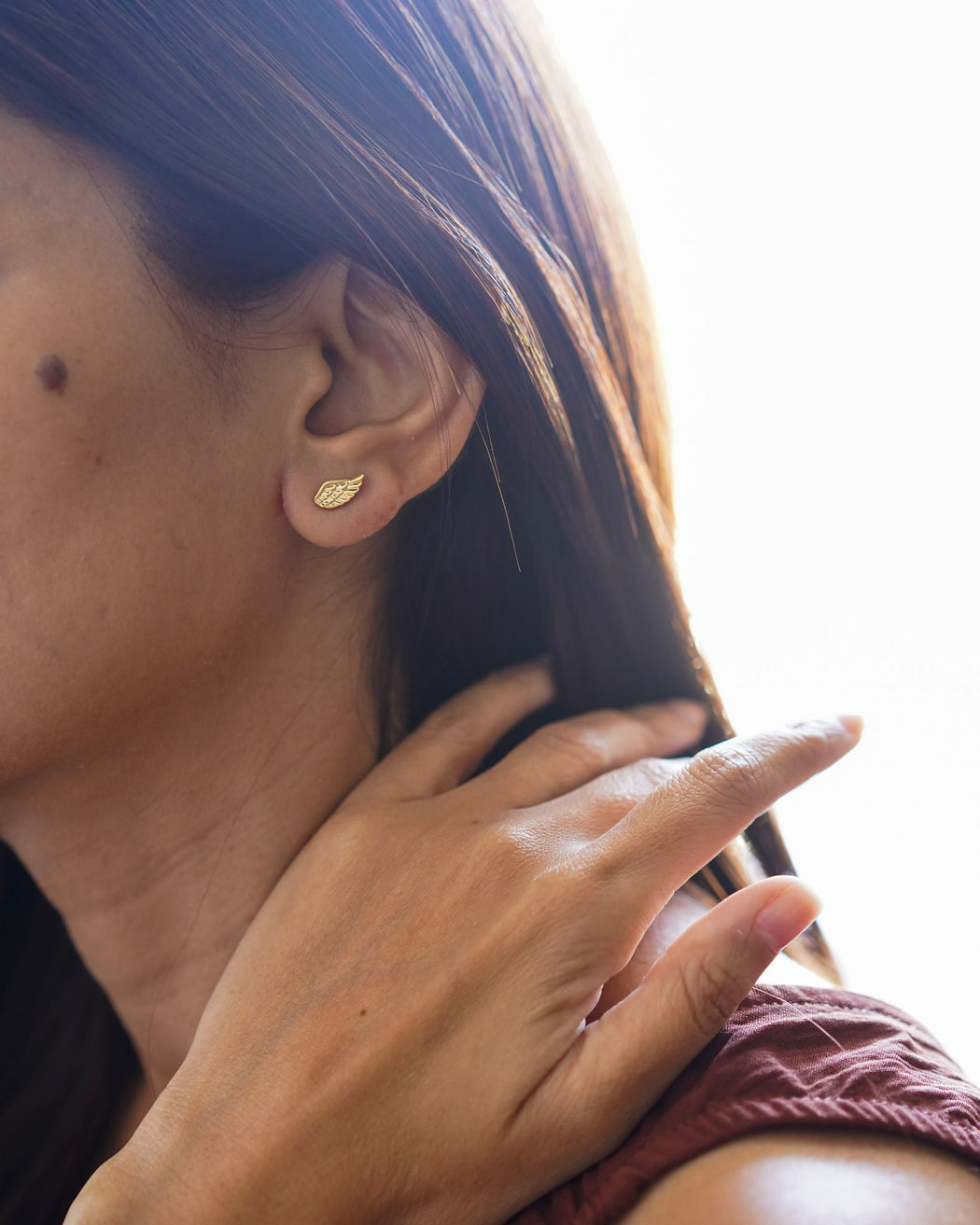 Thea Angel Wings Studs