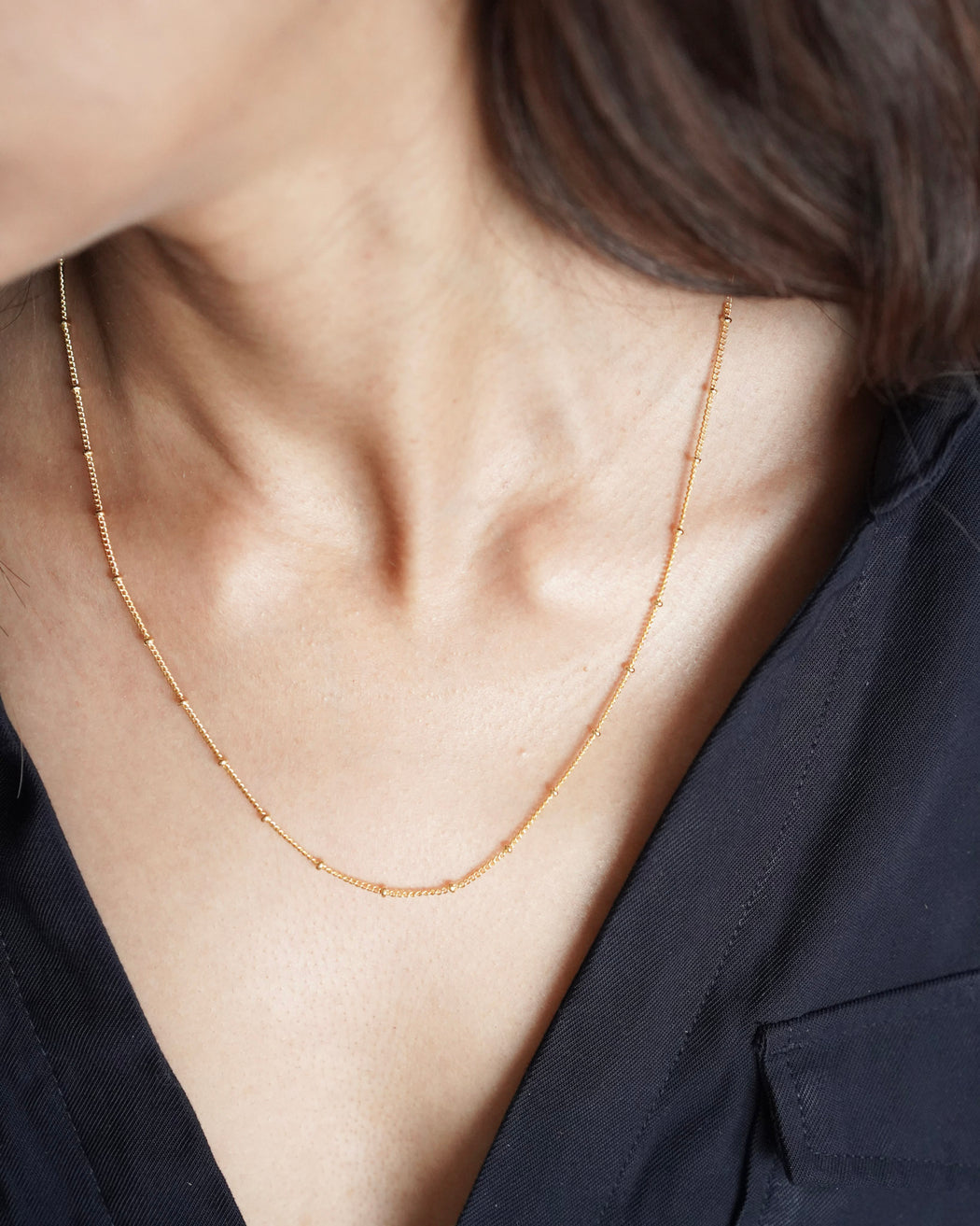 Audrey Dainty Beaded Necklace