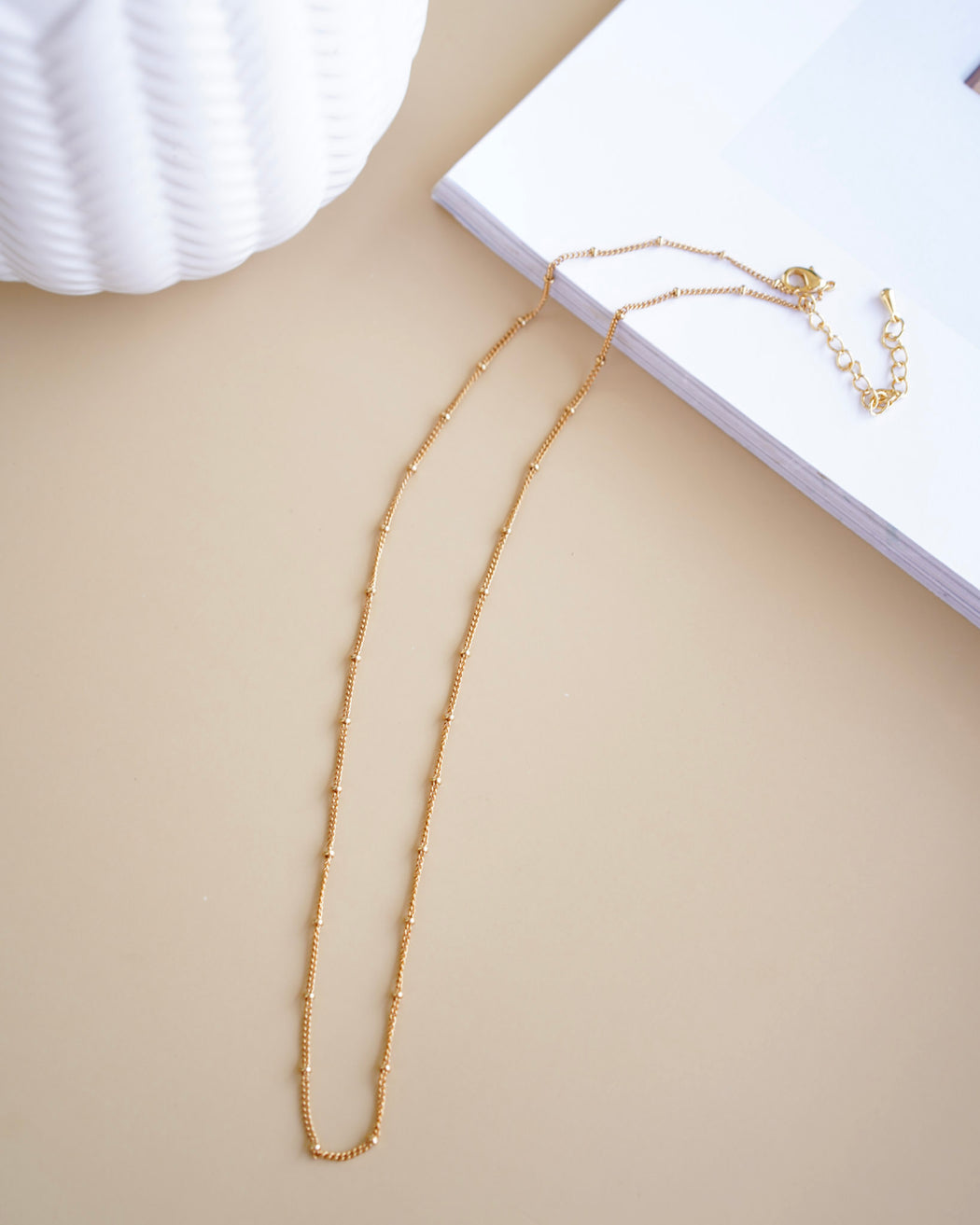 Audrey Dainty Beaded Necklace