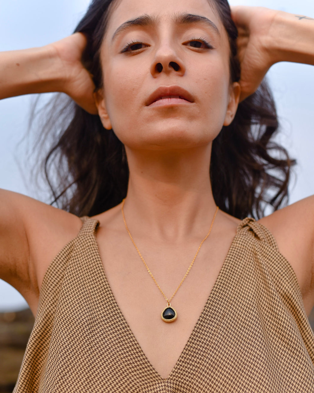Lorelai Black Pendant Necklace