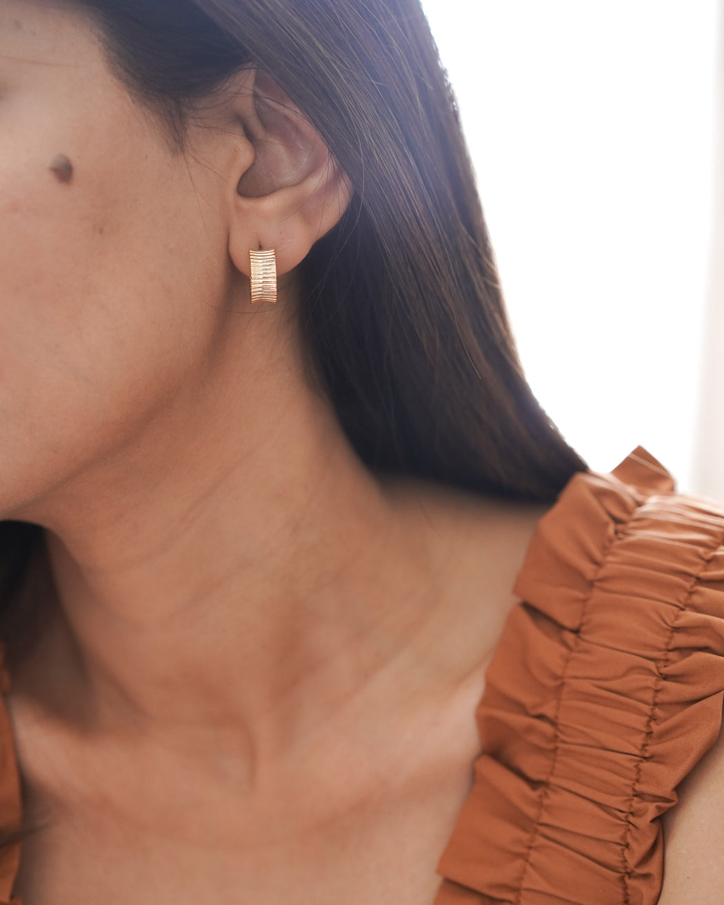 Chloe Textured Mini Hoops